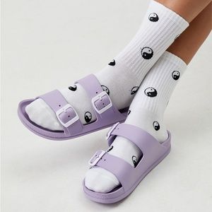 Birkenstock Essentials Arizona Lilac Waterproof Slide Sandal